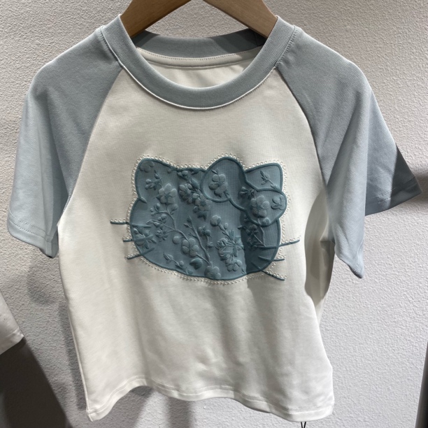 3094儿童小猫头短袖