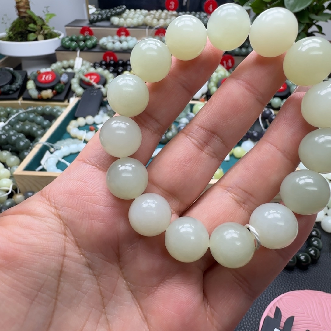 和田玉未镶嵌手链14