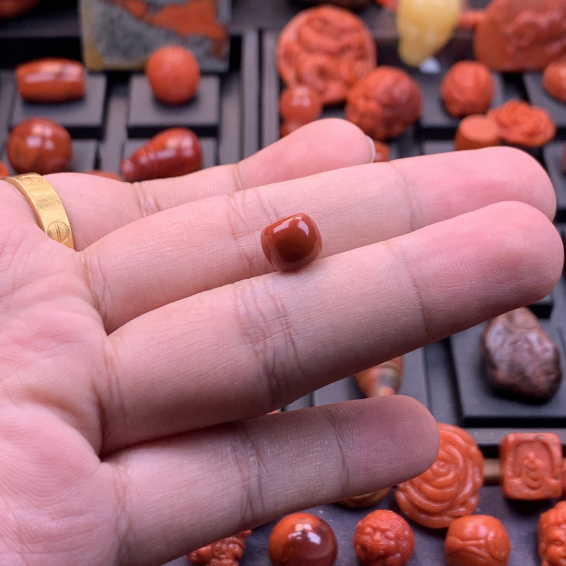 川料原矿满色满肉老型单珠9mm