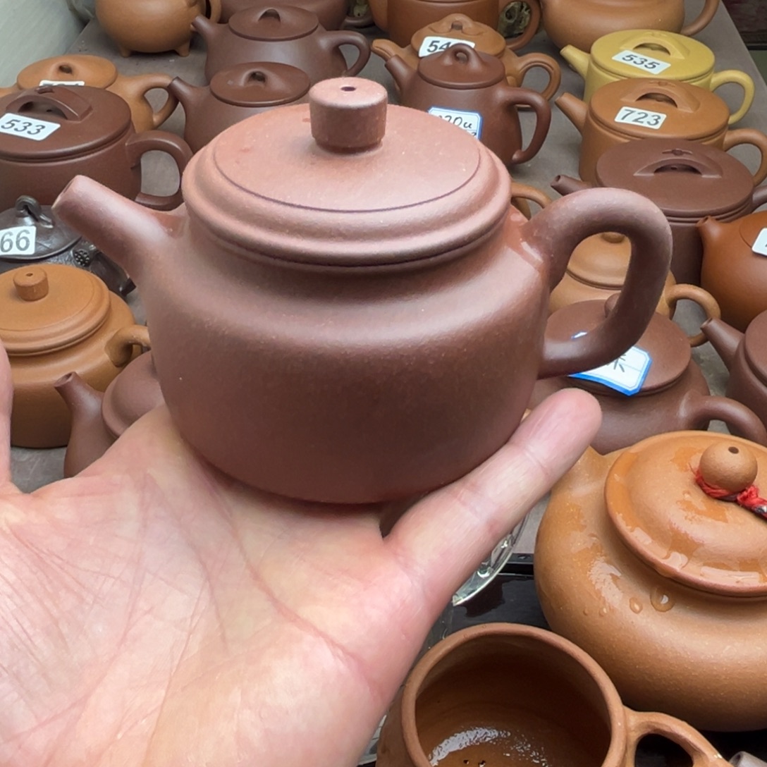 茶壶紫砂紫泥180cc左右德中瑕疵不挑毛病