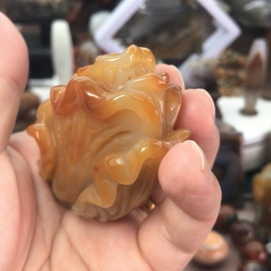 玛瑙/玉髓手把件未镶嵌