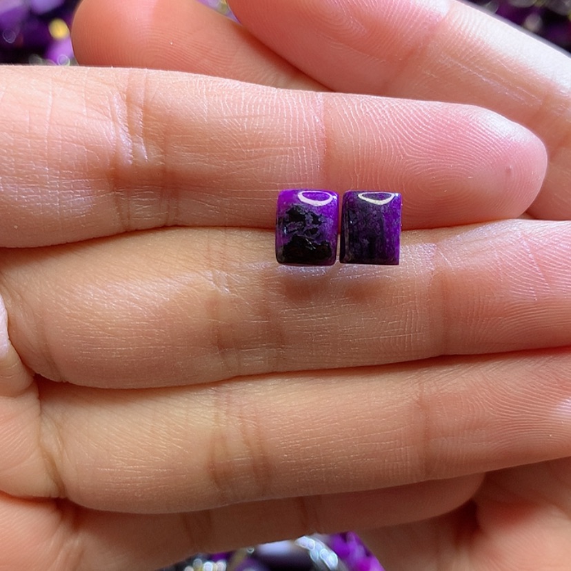 【闪购商品】苏纪石（舒俱来）耳钉银S925镶嵌