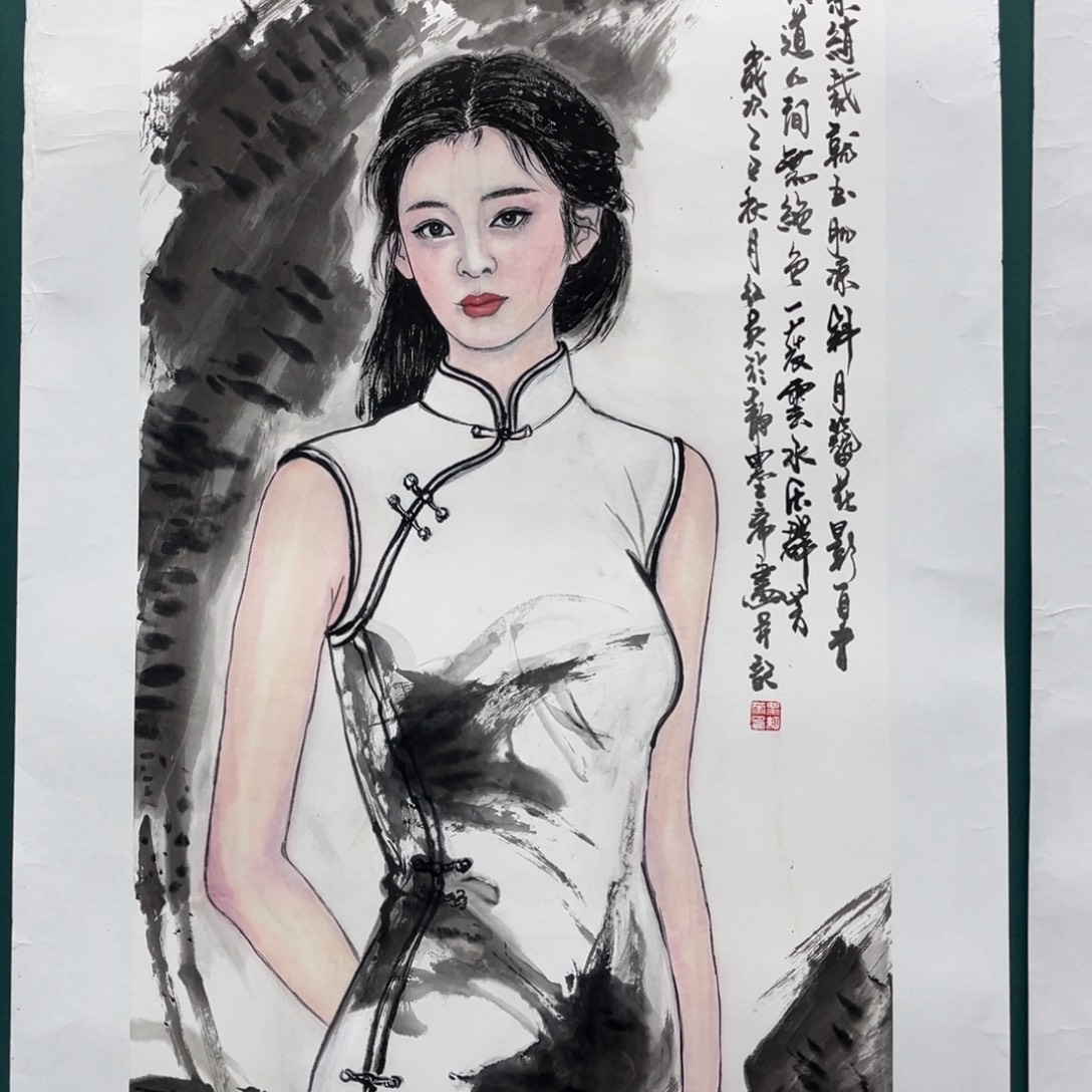 国画艺术家真人手绘