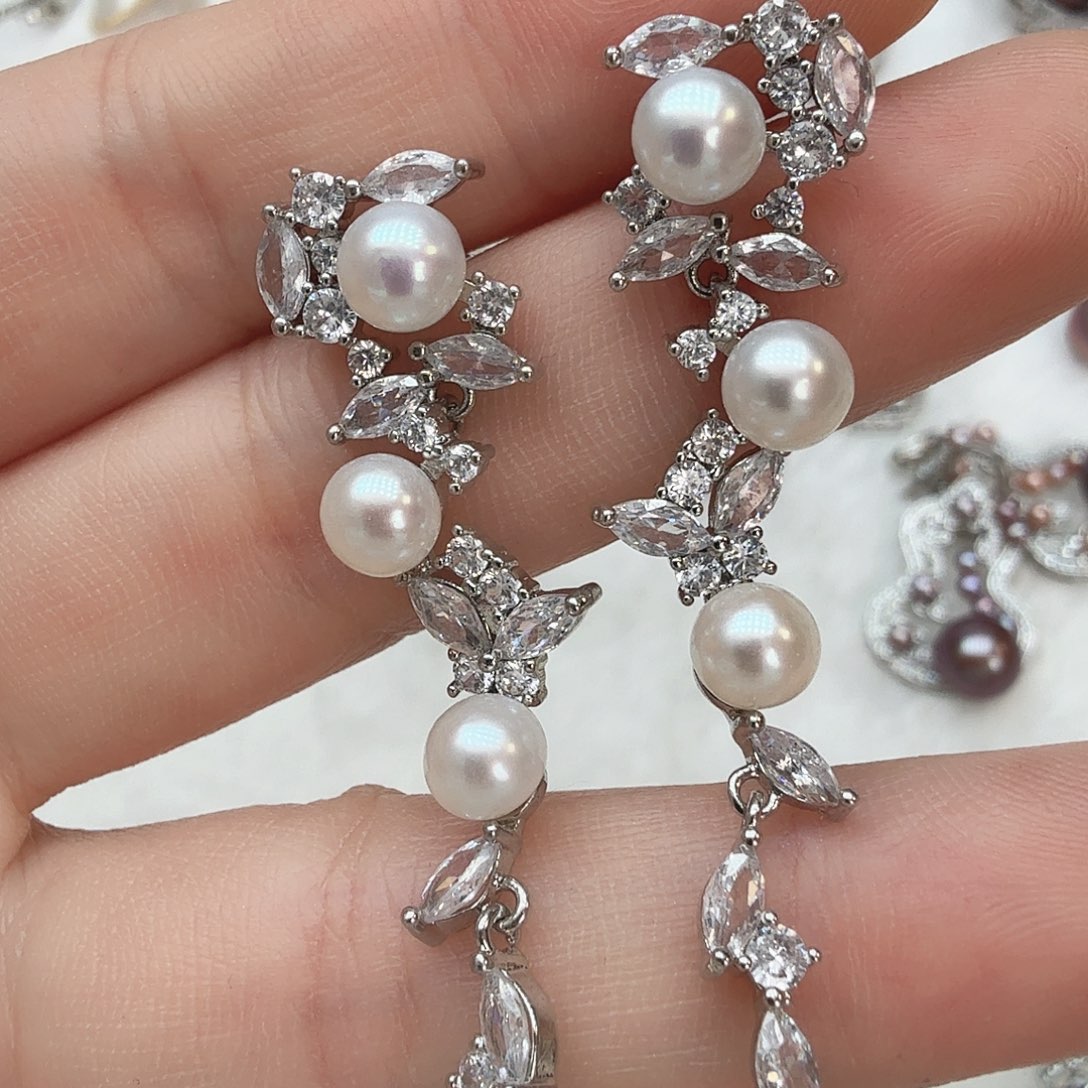 淡水珍珠耳饰未镶嵌