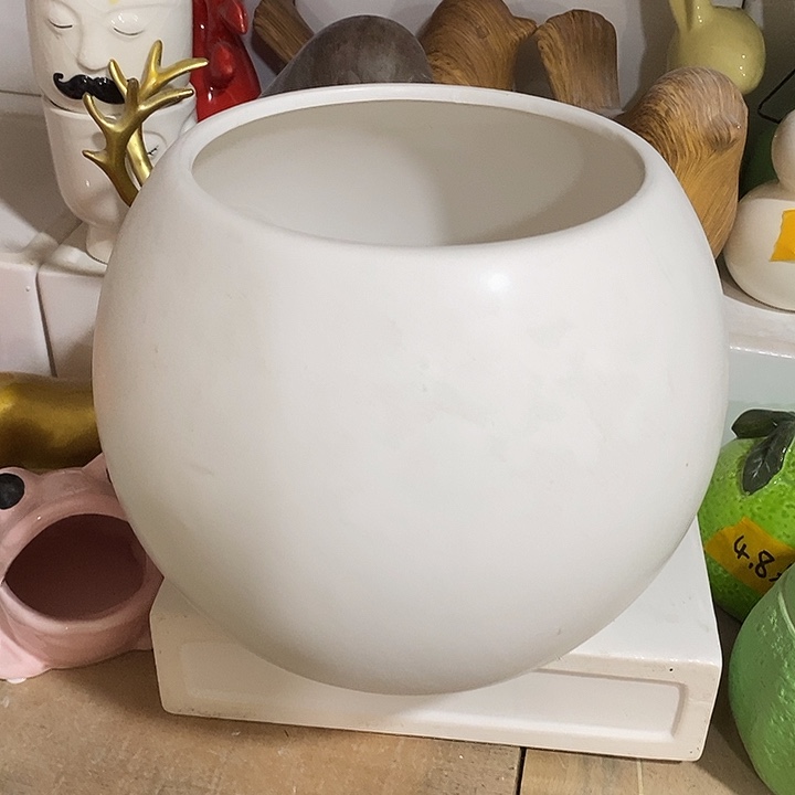 陶摆件陶盆有孔 瑕疵介意勿拍