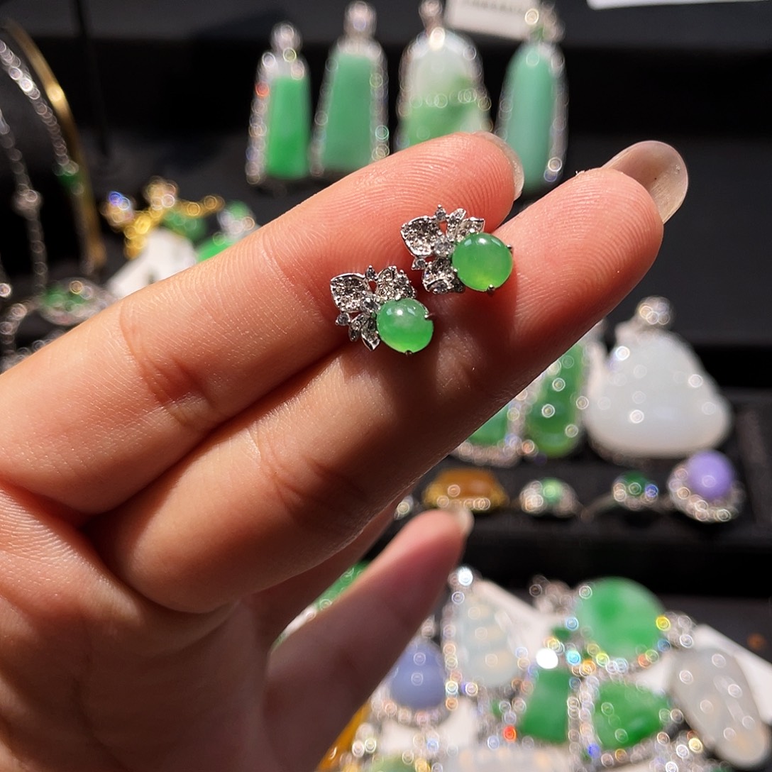 翡翠银S925镶嵌颈饰