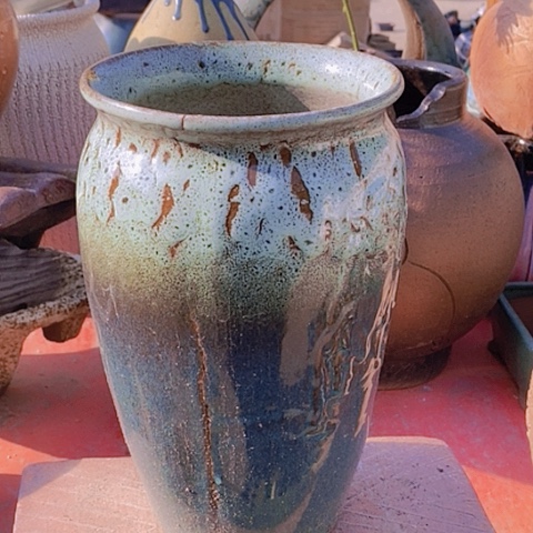 紫砂花盆口15高度26瑕疵