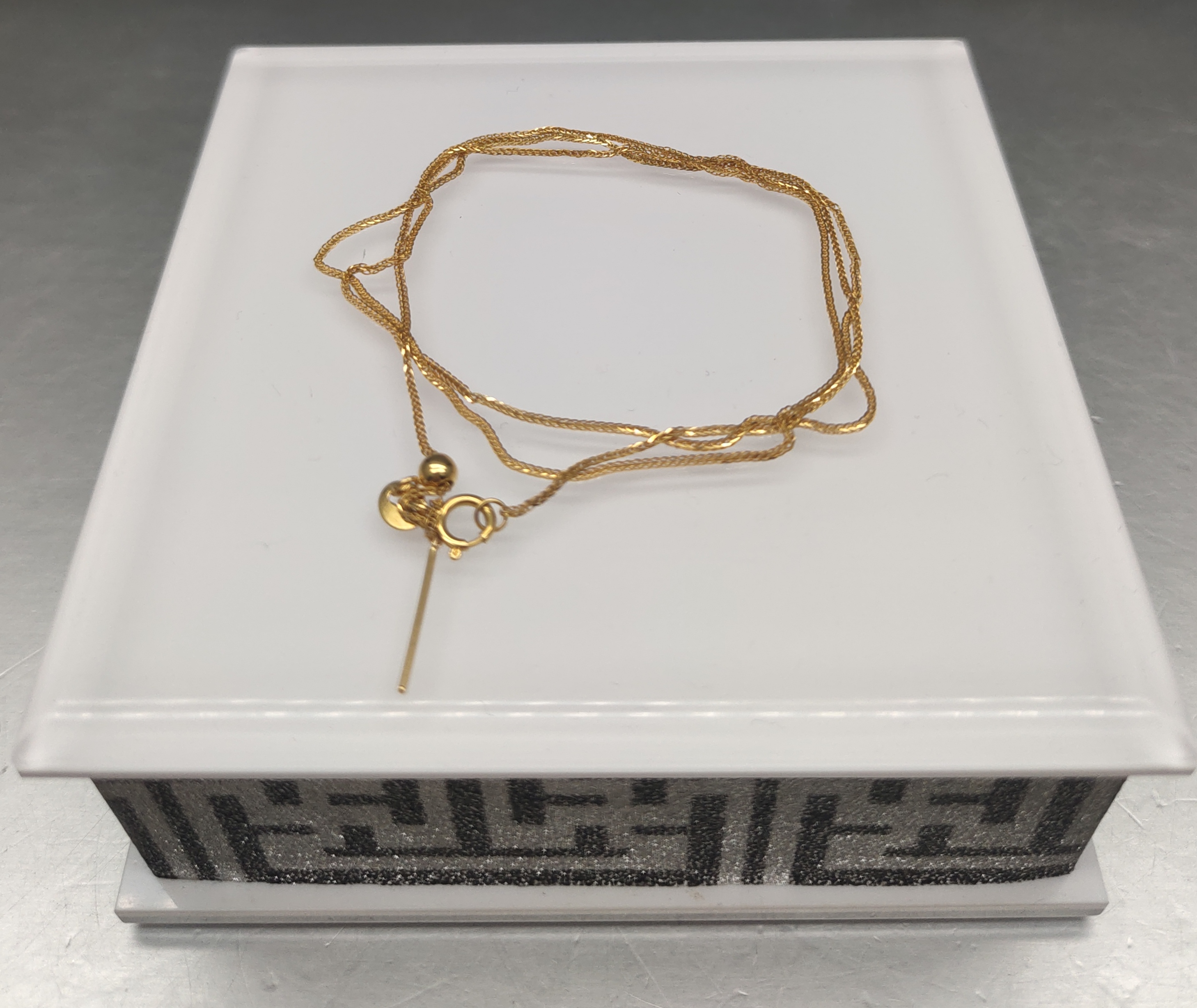 18K金经典肖邦针式项链 45CM 时尚气质百搭