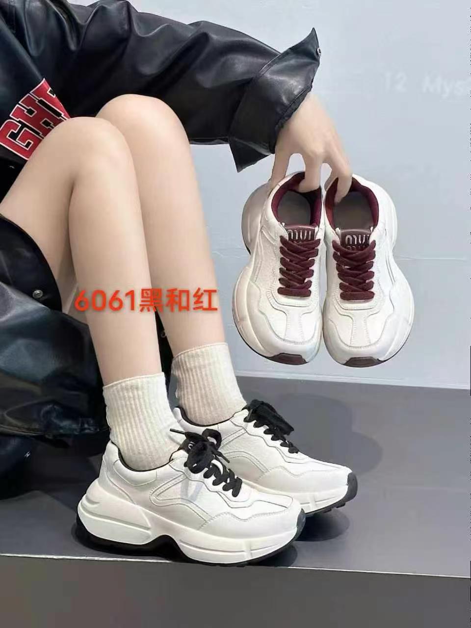 6061  新款老爹鞋时尚百搭舒适洋气系带老爹鞋