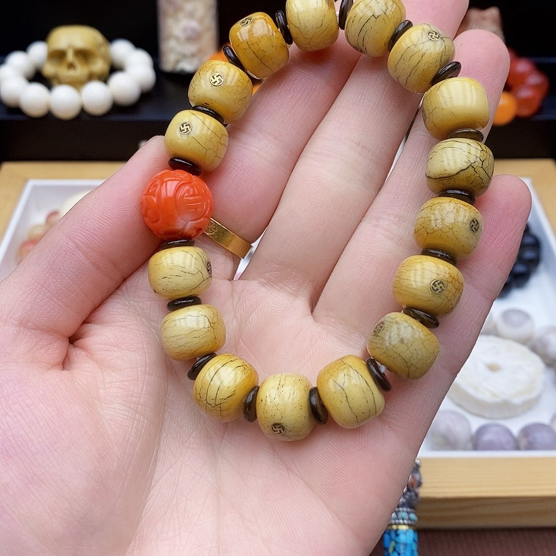 驼骨手串/手链14mm牦牛骨