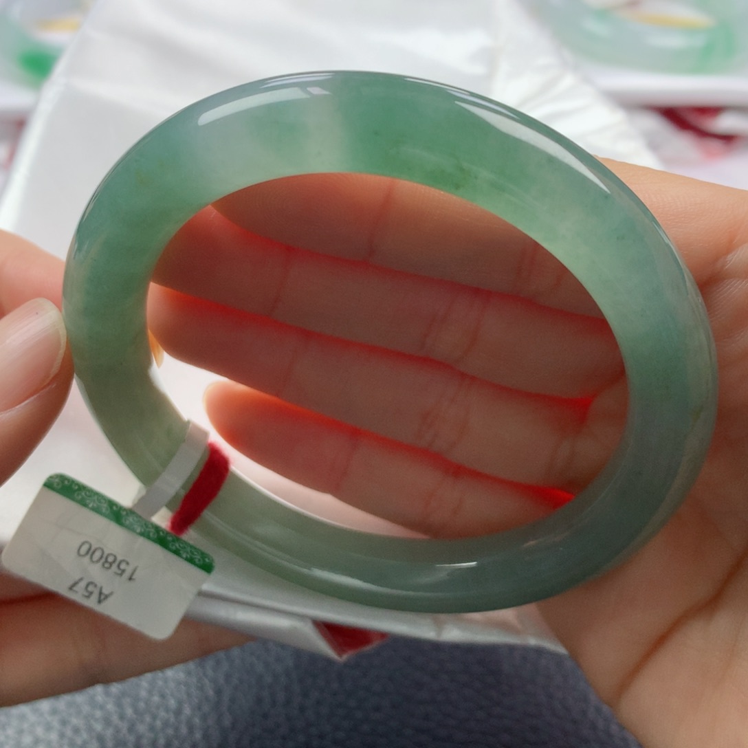 未镶嵌手镯翡翠缅甸天然翡翠A货57.2圆