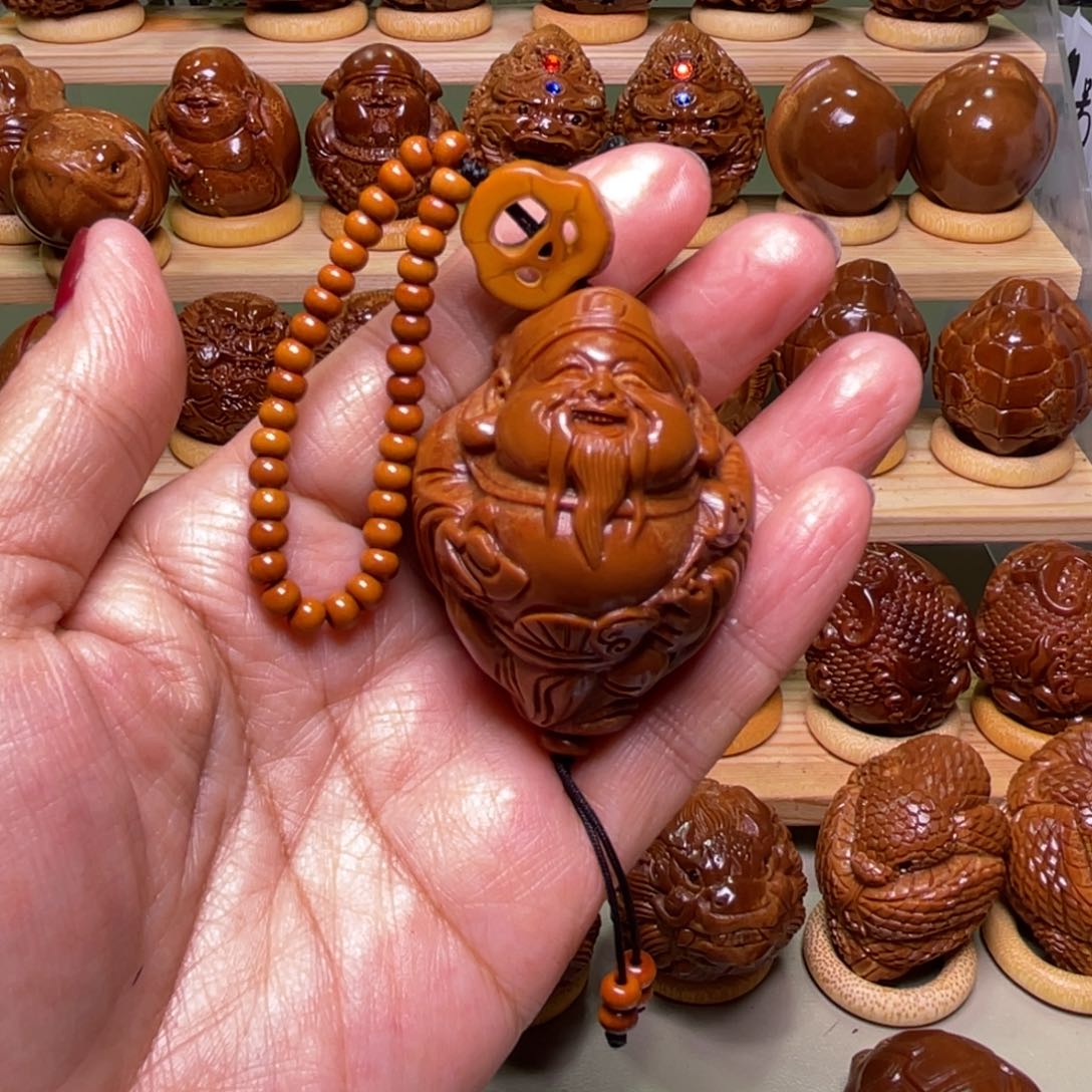 橄榄核手串/手链四零财神一套
