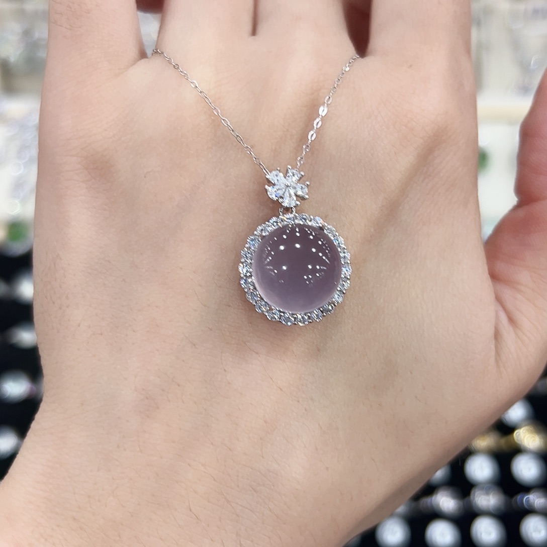 ****吊坠银S925镶嵌萤石