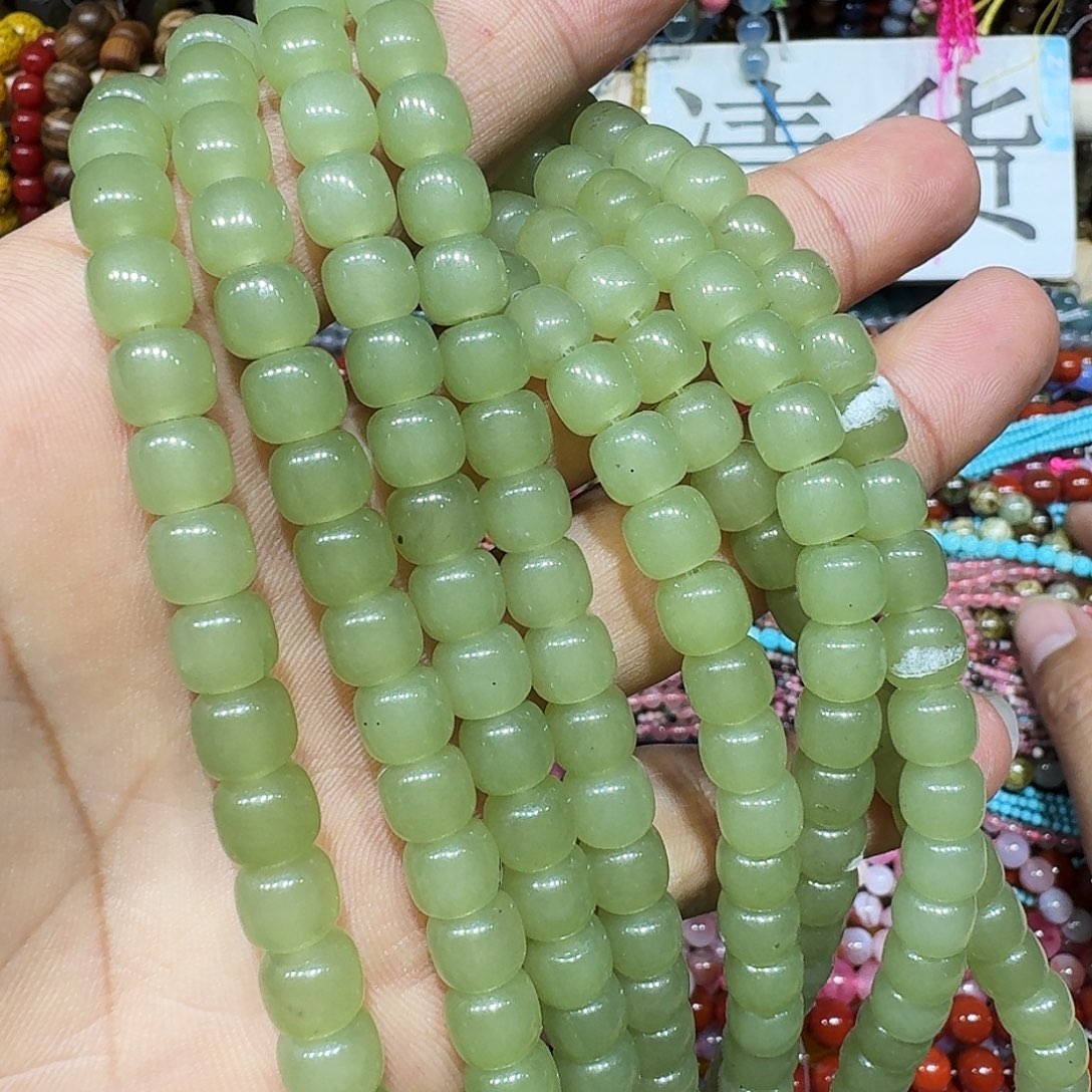 玛瑙/玉髓未镶嵌珠宝半成品清水玉老型8mm一条