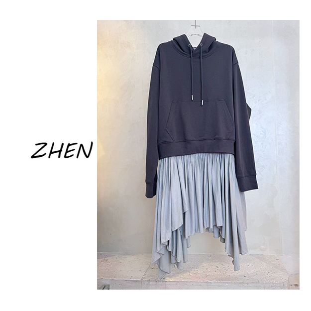 【ZHEN】25Z0013 2025新款修身显瘦气质小众设计师款上衣卫衣