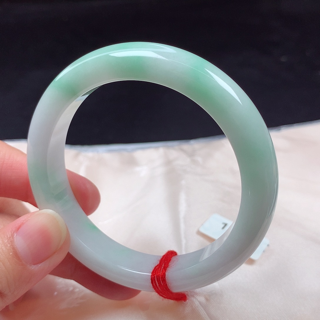 翡翠未镶嵌手镯56圈s1249