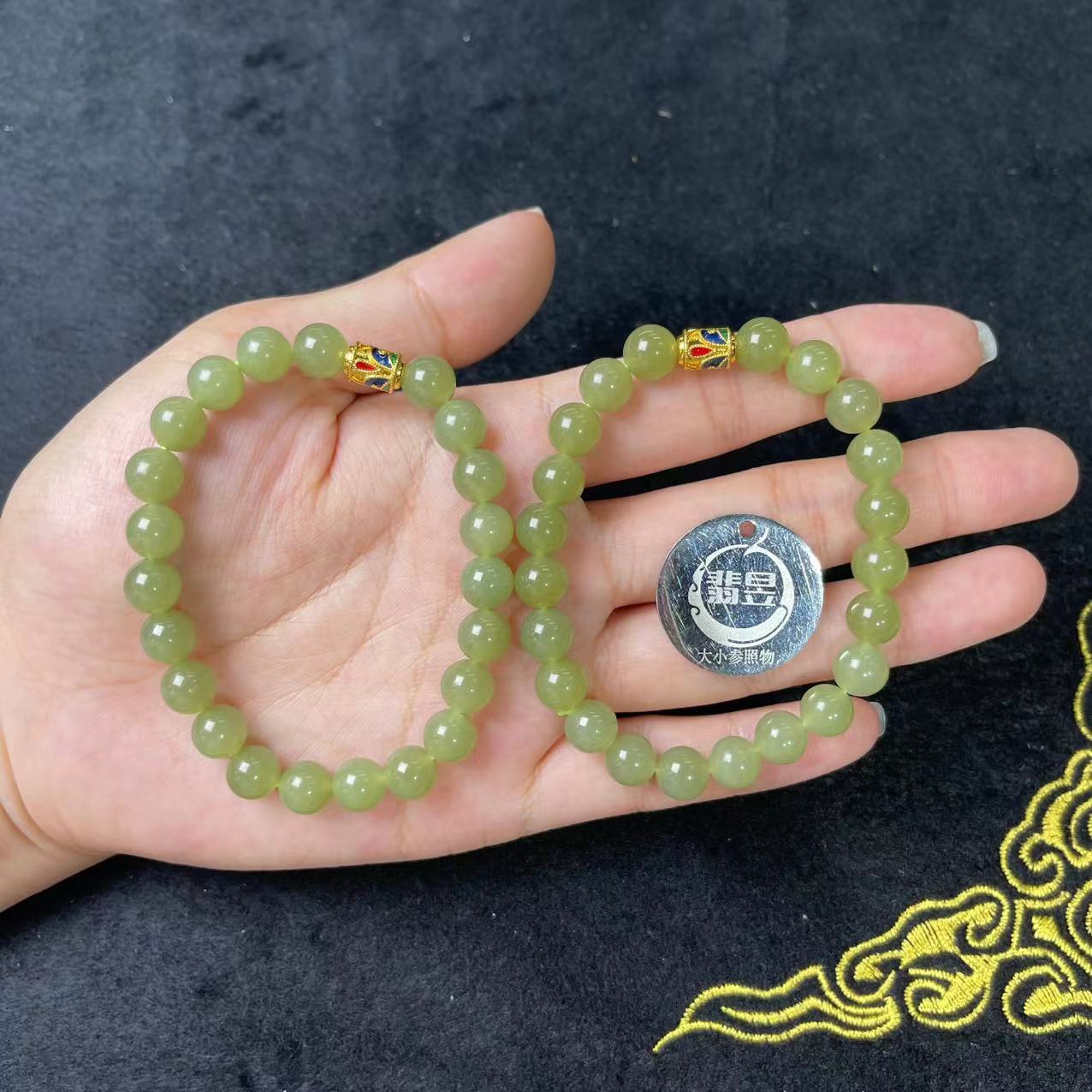 翡昱-N6-36711-526-和田玉手串/约8+/约22颗/-多样性发其一-C