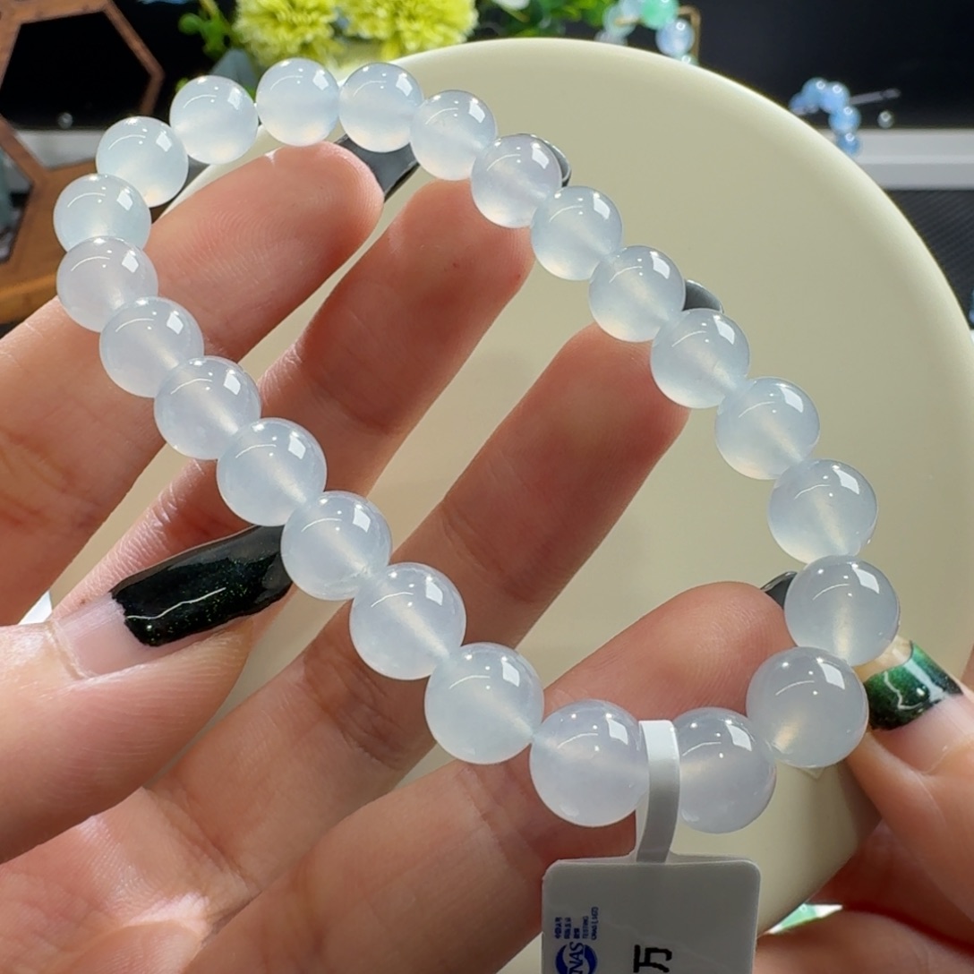 未镶嵌翡翠手链白月光手串卡8.1 纯净水！强推！