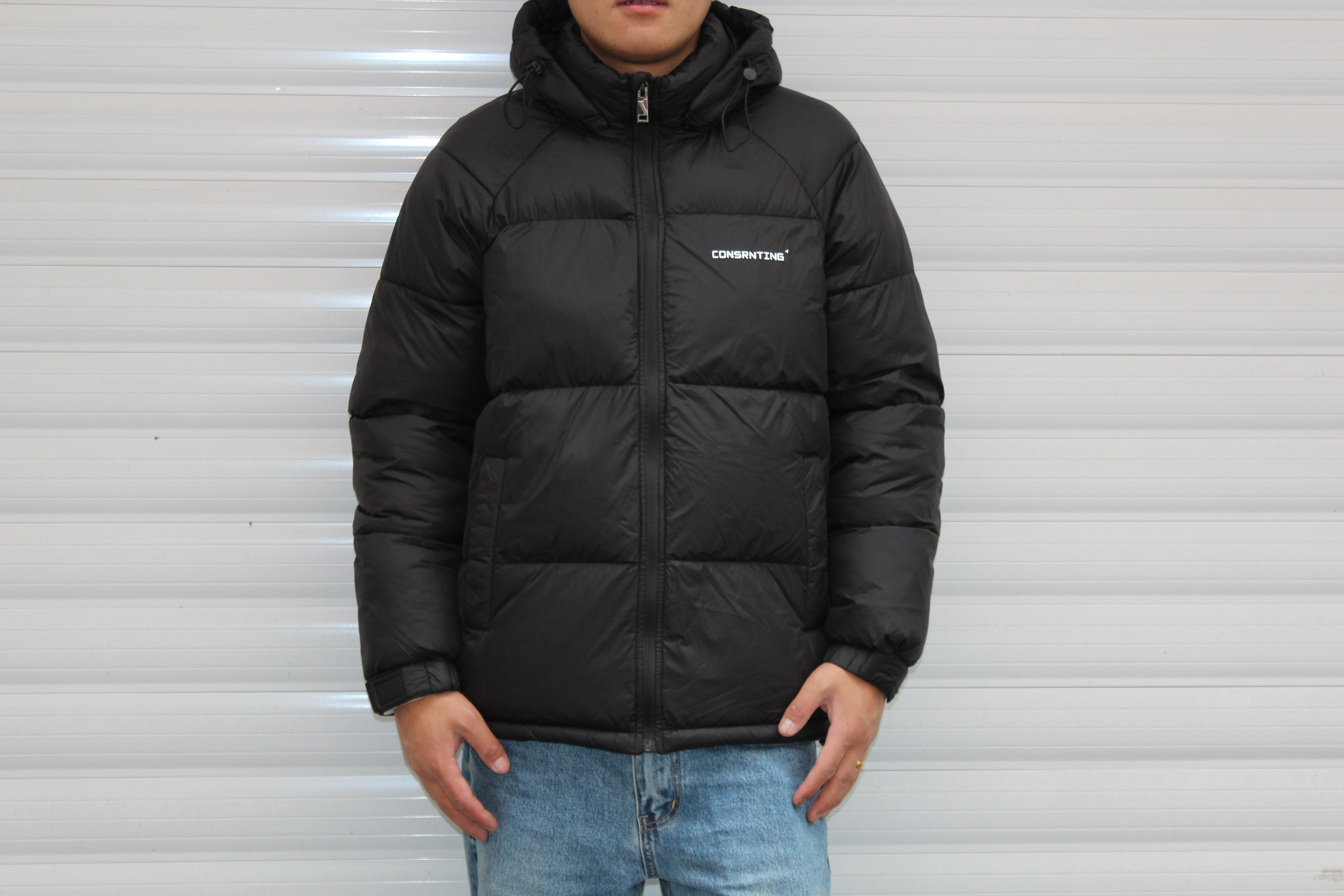 连帽暗绗线保暖外穿休闲加厚潮流男女同款棉服