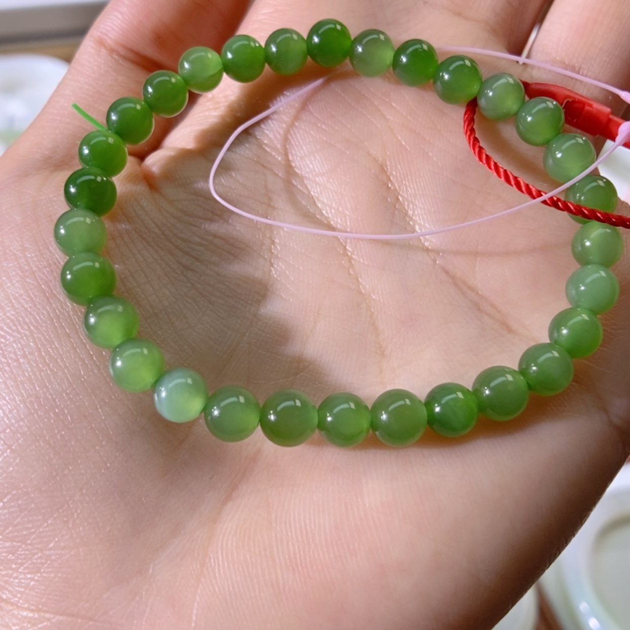 【闪购商品】未镶嵌手串和田玉（碧玉）