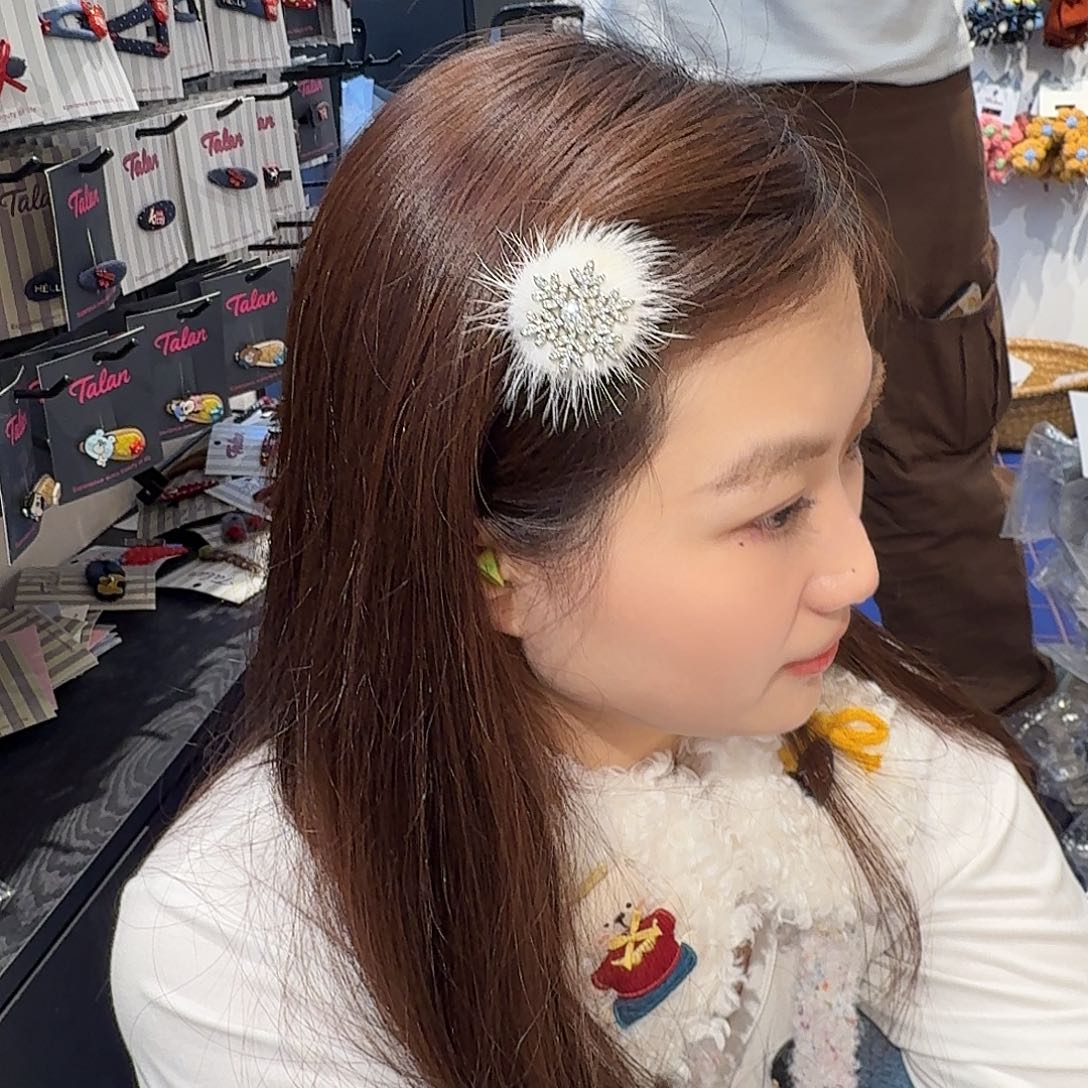 皮质非金属小雪花鸭嘴夹40