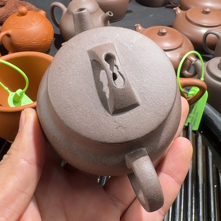 紫砂茶壶紫泥大运汉瓦150cc无添加