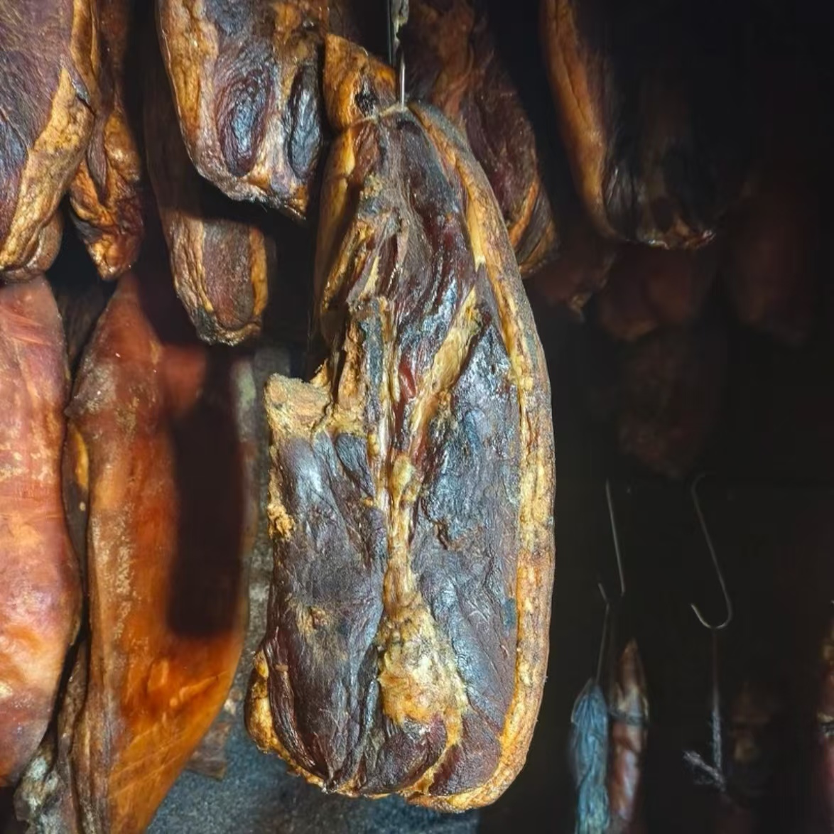 【腊坐墩肉】农家粮食猪土猪腊肉农家柴火烟熏水晶腊肉