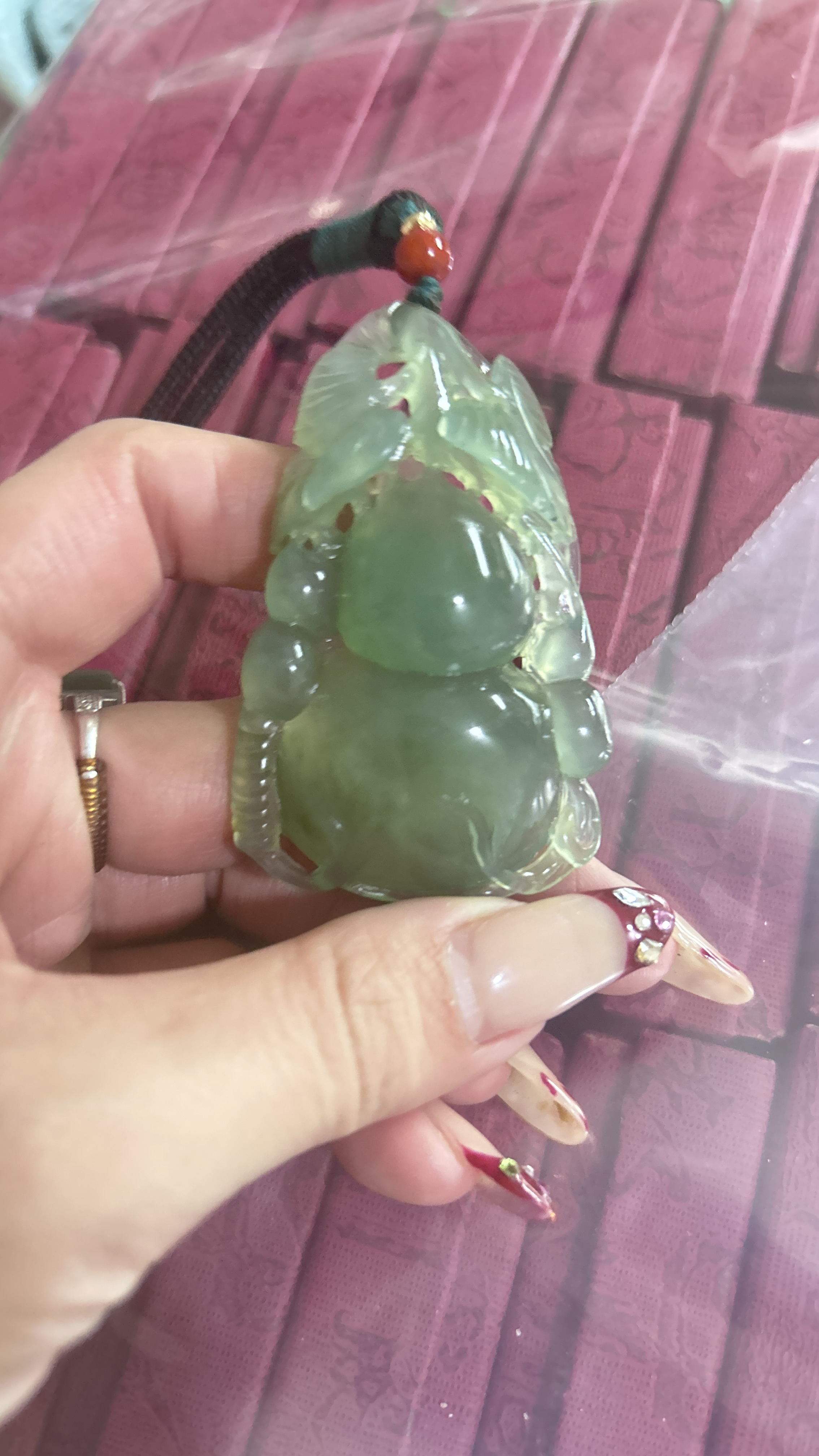 天然岫玉葫芦吊坠105