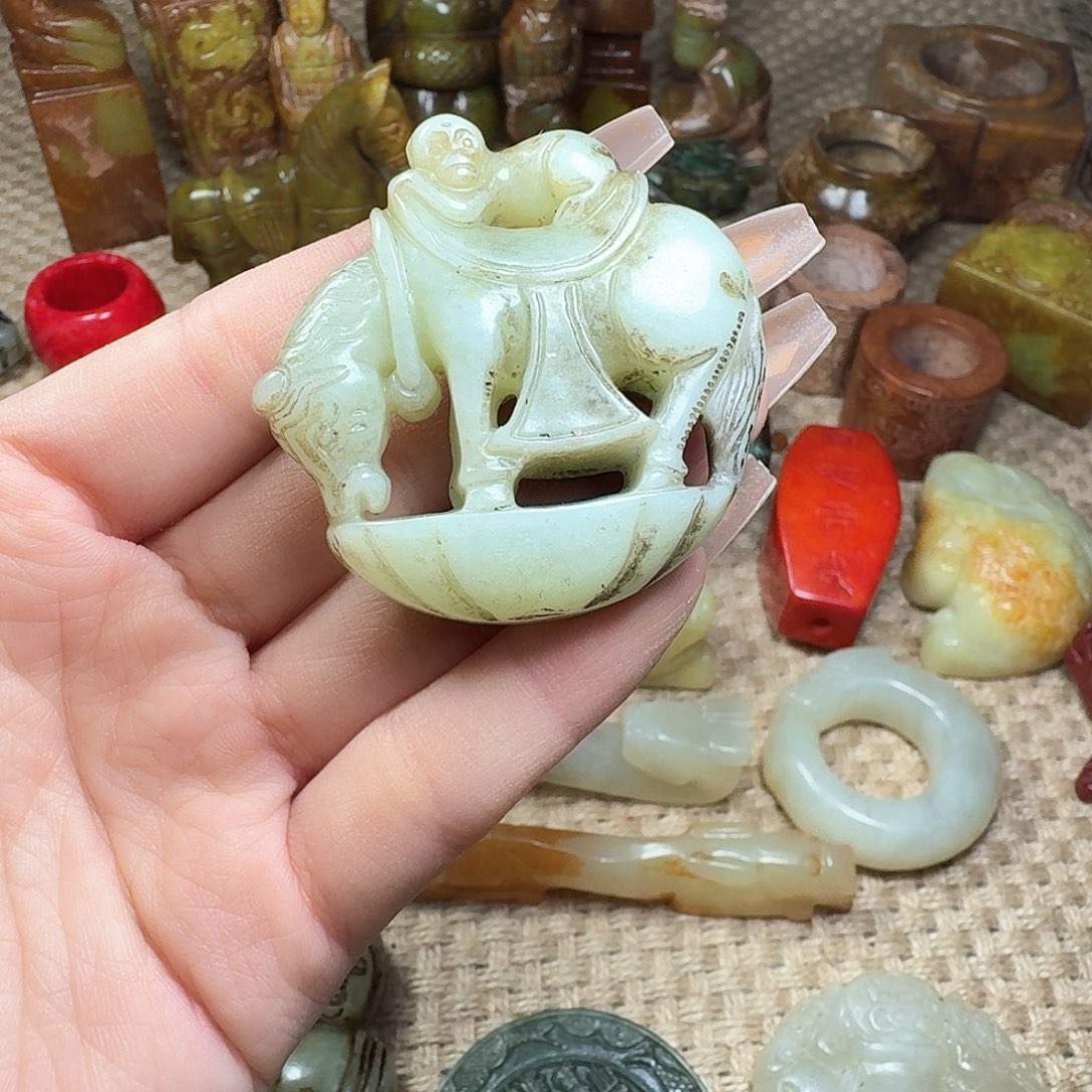 白玉菩提吊坠挂件