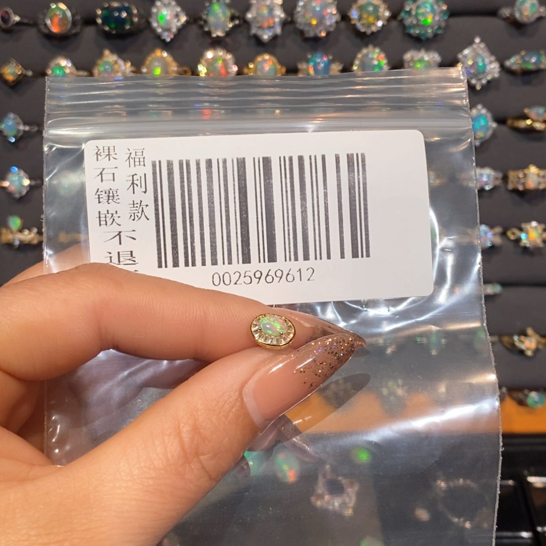 欧泊戒指欧泊银S925镶嵌老****)