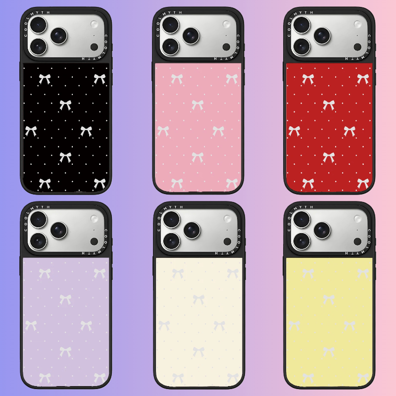 【镜面磁吸波点蝴蝶结】适用于苹果iPhone17Promax防摔手机保护套