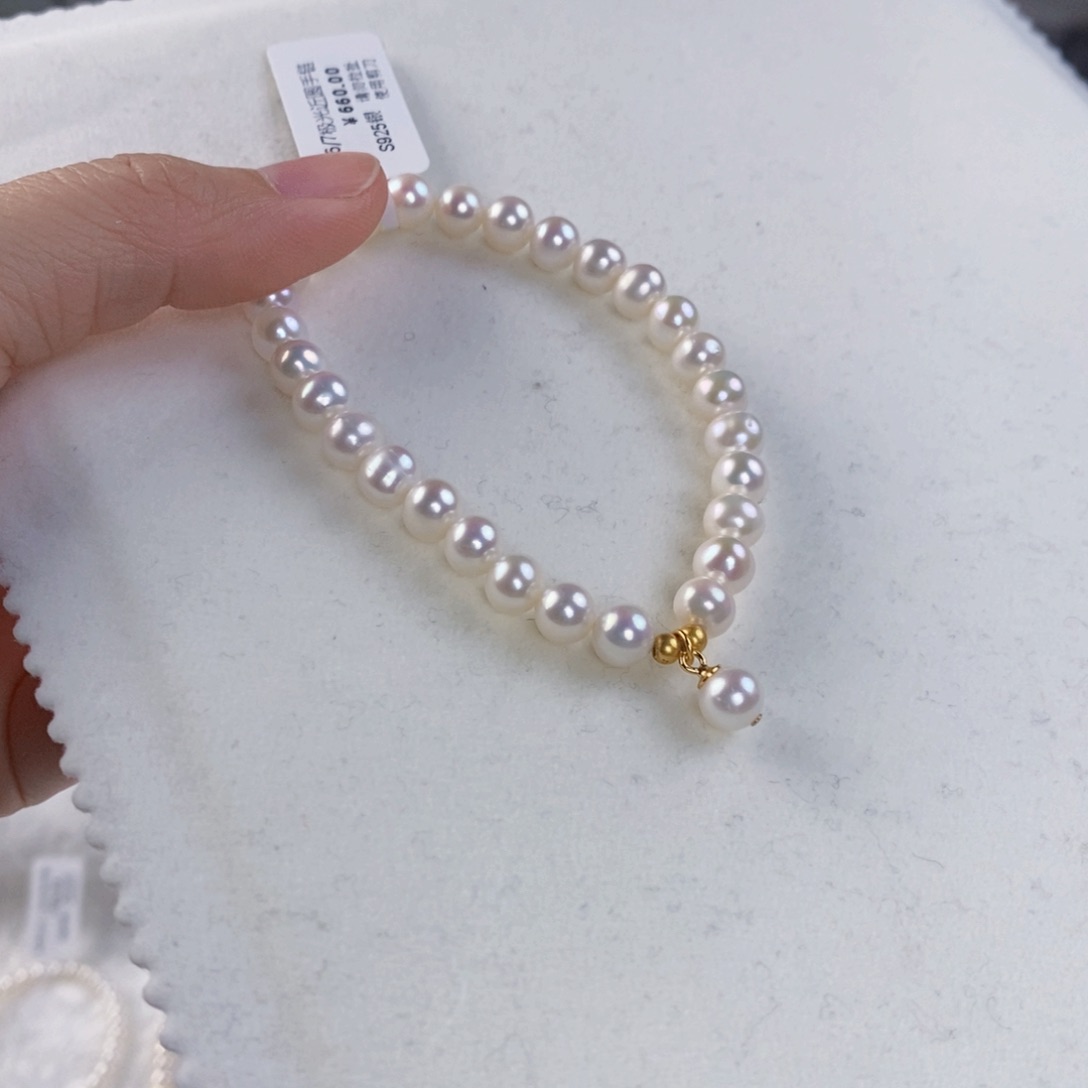 淡水珍珠手绳银S925镶嵌