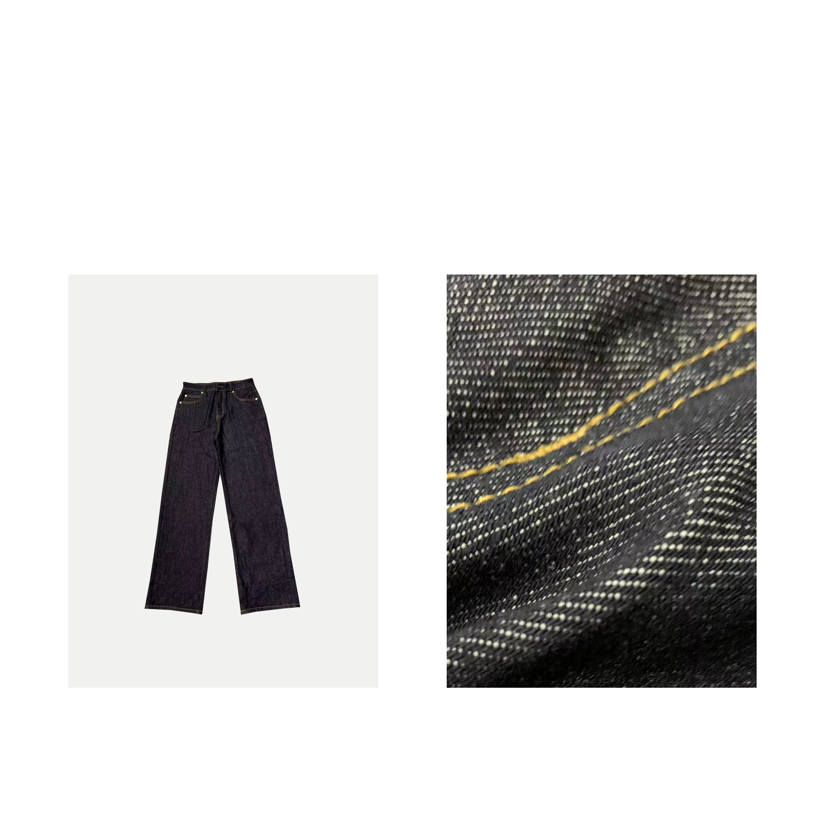 MAINRAY-「wag」脚口满印字母牛仔裤