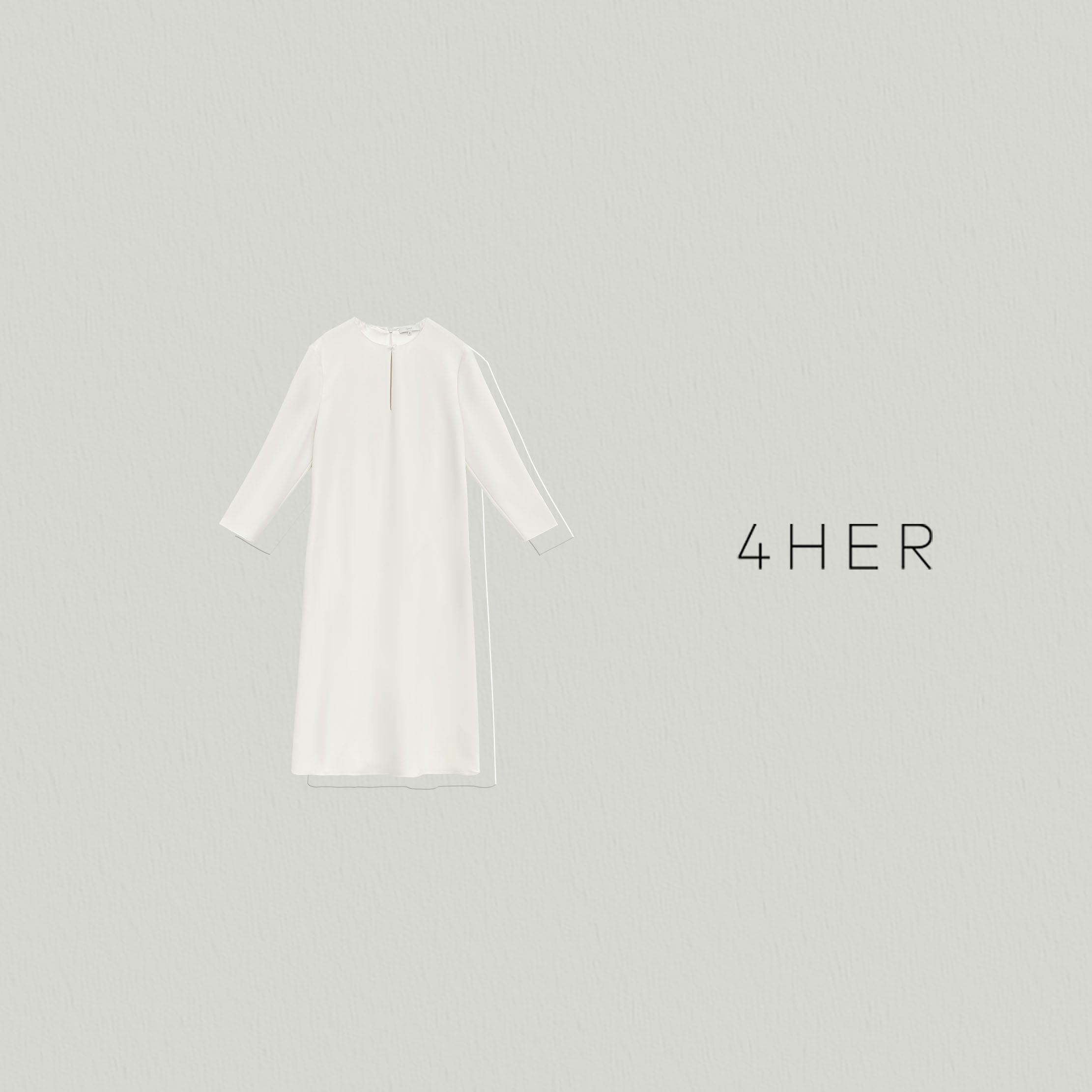 FOURHER晚香玉 静奢知性风 典雅气质直筒连衣裙