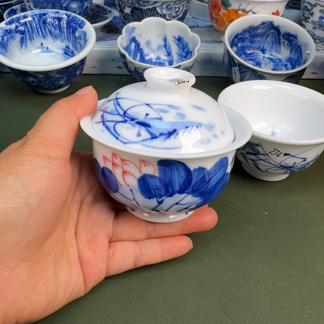 陶景德镇纯手绘茶具圆圆276