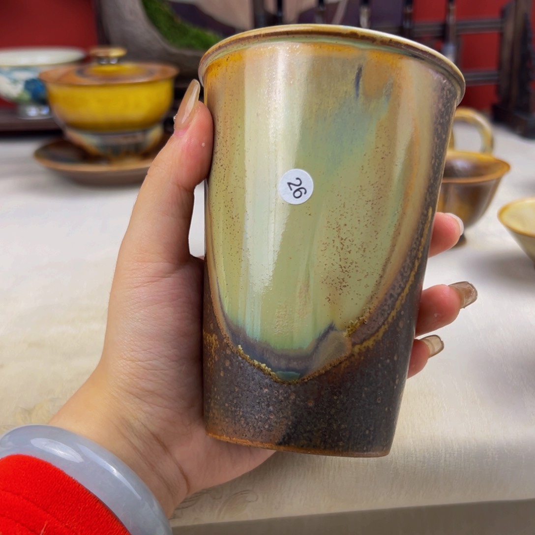 杯子纯手工柴烧主人杯微瑕