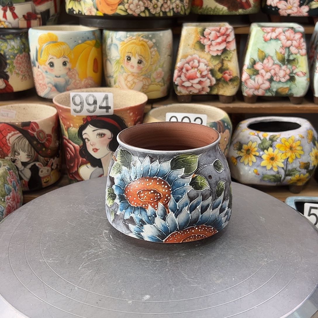 景德镇炫彩手绘口9高9