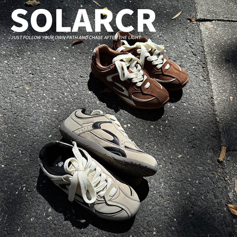 复古百搭男女极简风系带小众休闲板鞋学院风阿甘鞋时尚百搭德训鞋