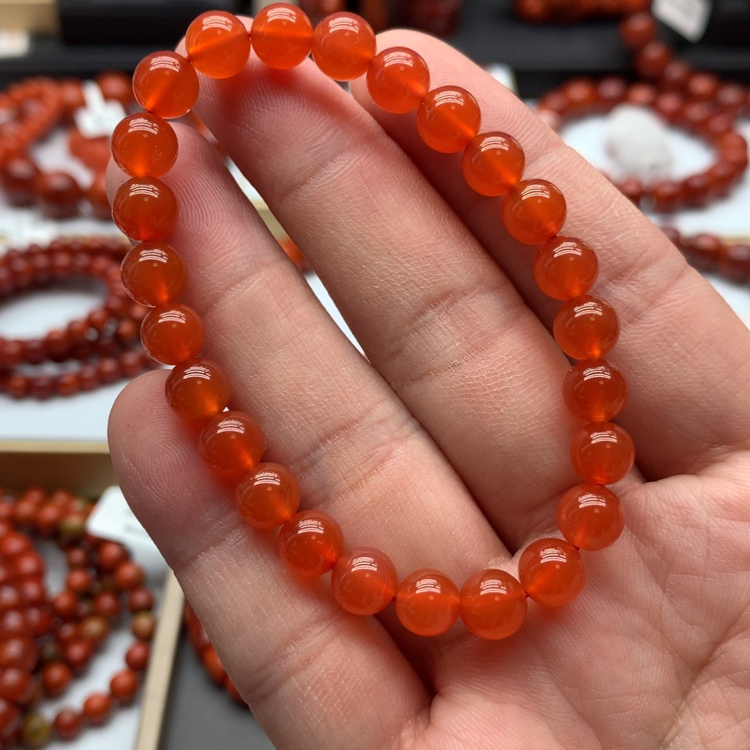 南红玛瑙手链未镶嵌