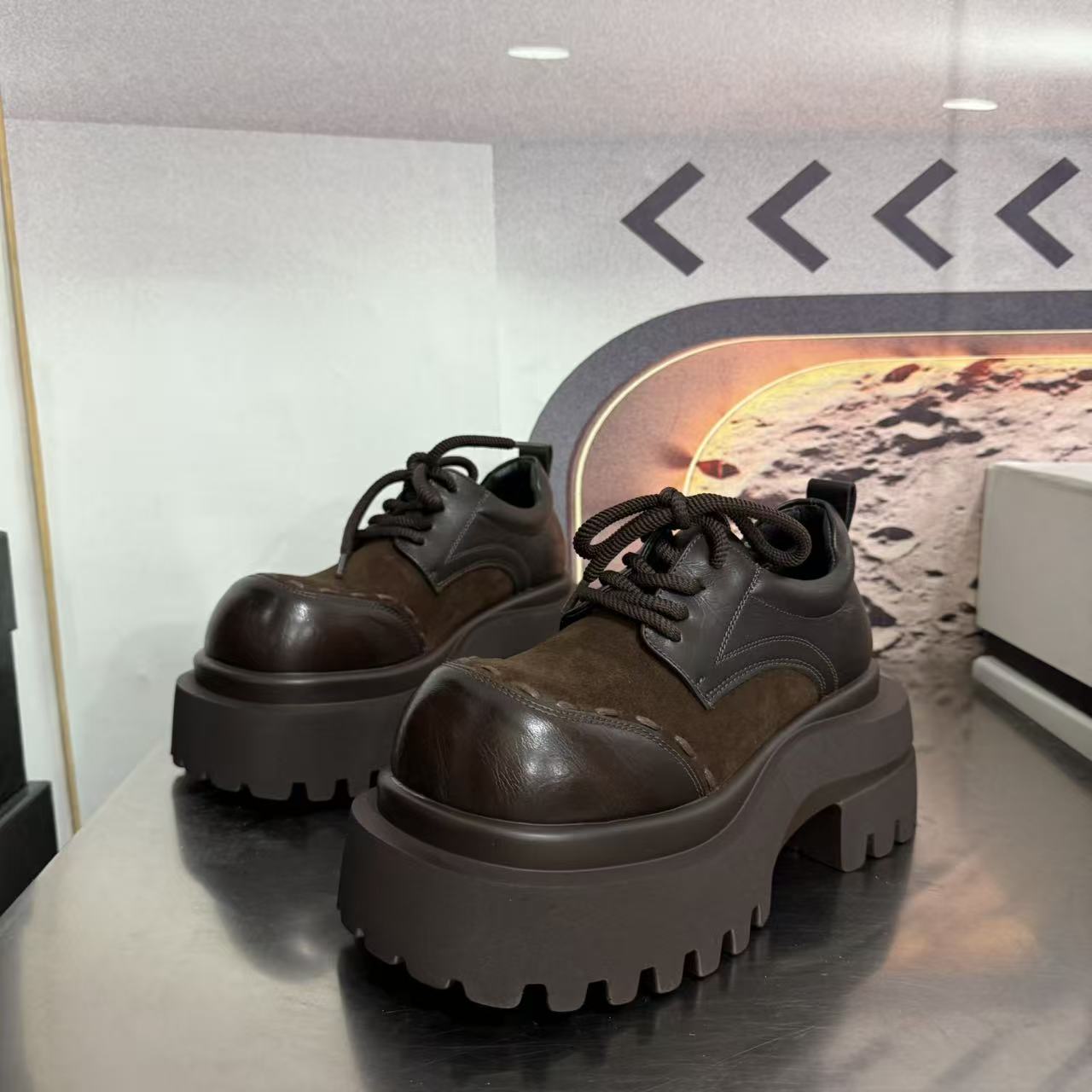 153-73新款2025厚底乐福鞋学院风小皮鞋圆头百搭单鞋