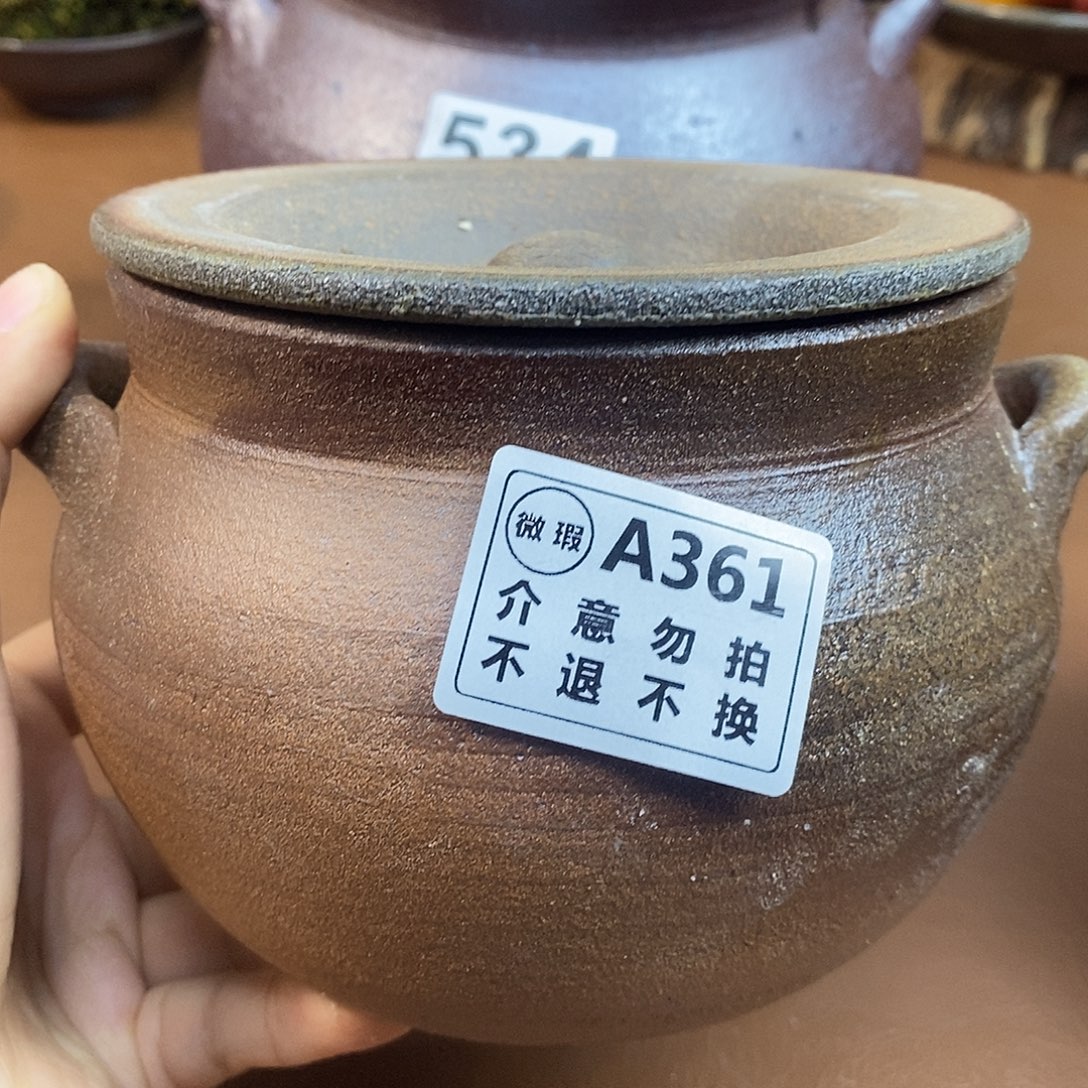 壶微瑕柴烧粗陶土砂锅一物一拍