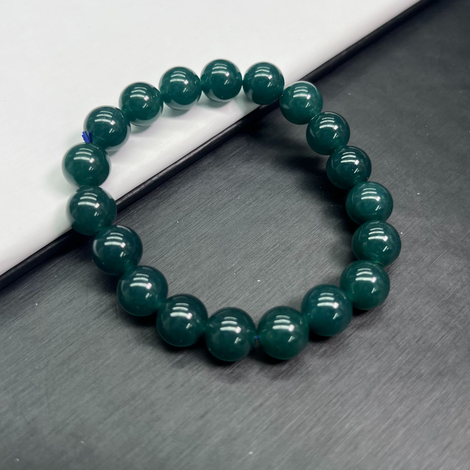 【精品】蓝钢单圈10mm手串百搭 A332