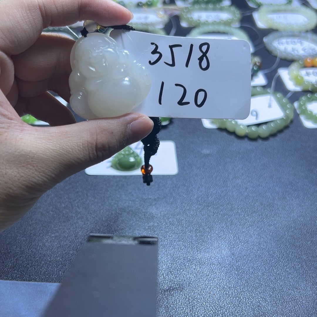 和田玉未镶嵌吊坠(不含链)3518