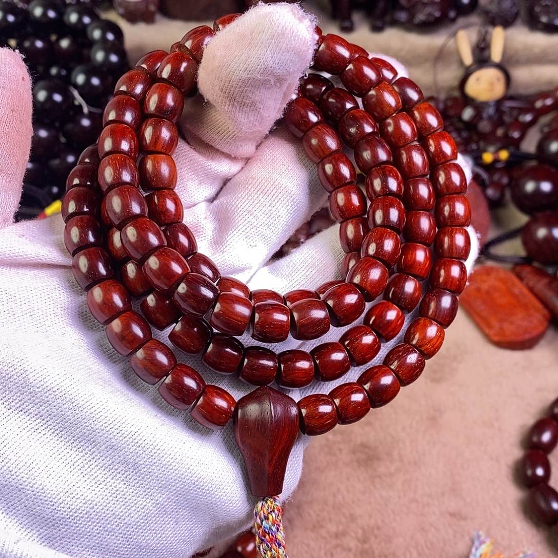 小叶紫檀手串/手链无胶无蜡8✖️9直切