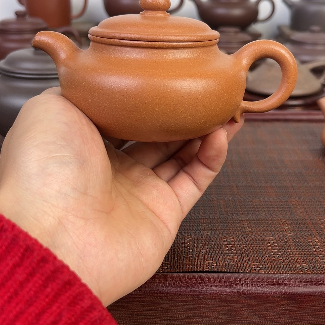 紫砂茶壶完美桃花泥全手仿古