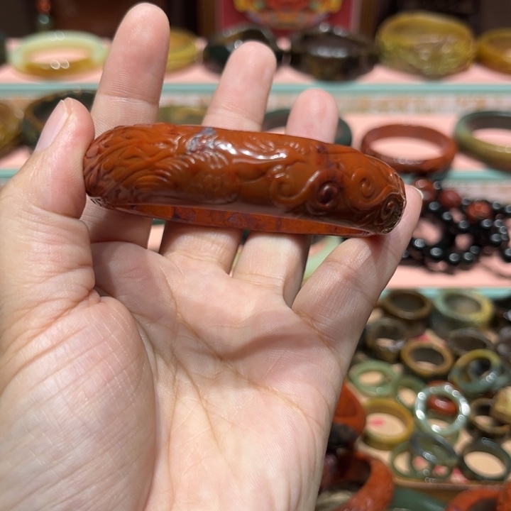 美***6南红玛瑙未镶嵌手镯