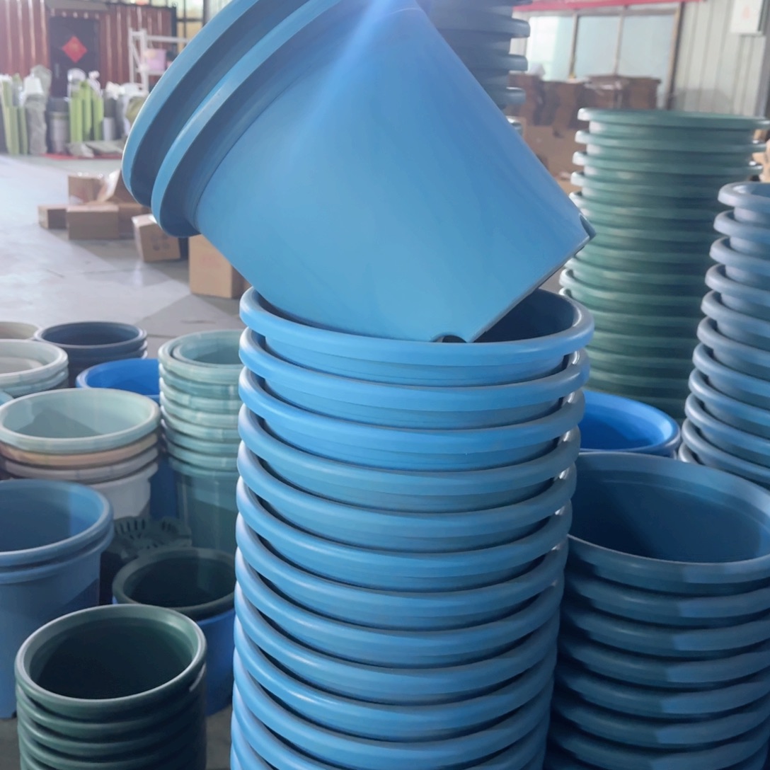 树脂四季盆6#无拖海蓝色7