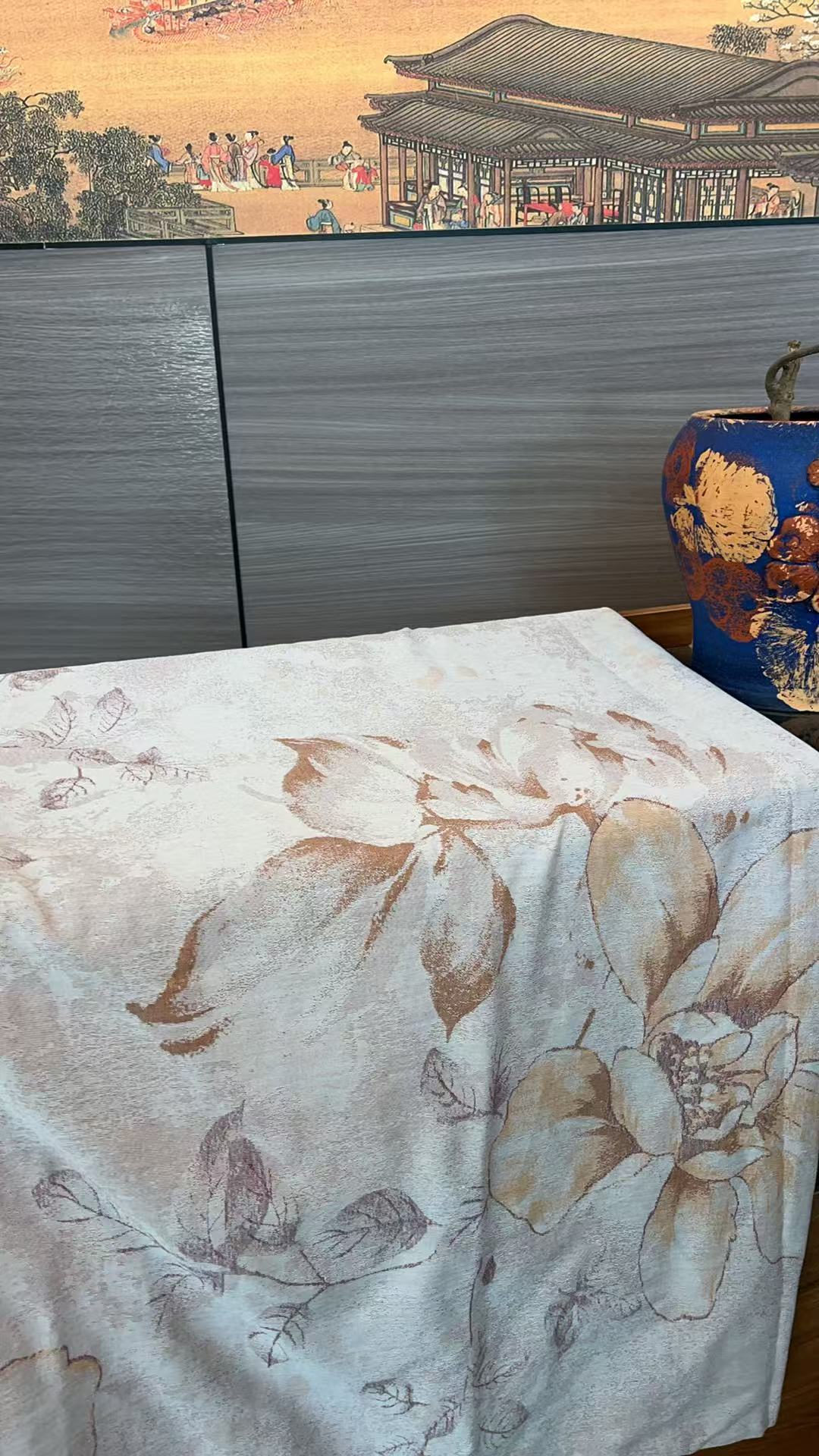 【DADONG·浅绘秋棠】200*230麻被罩轻奢多功能可机洗