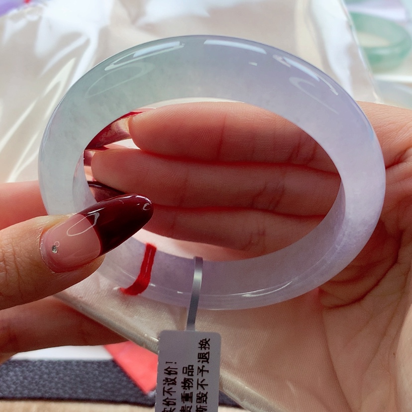 【闪购商品】翡翠手镯未镶嵌56.7 起光冰紫 灵