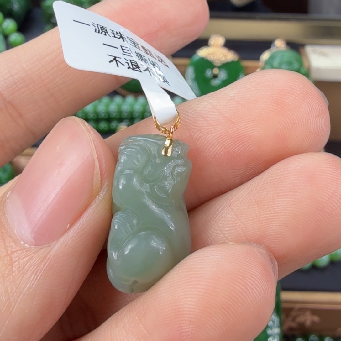 和田玉（碧玉）吊坠(不含链)未镶嵌